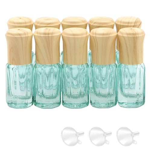 3mL Glass Roller Bottles for Essential Oils, Roller Ball Applicator - color: Light Blue