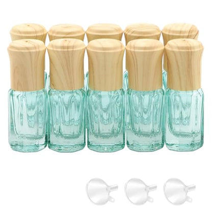 3mL Glass Roller Bottles for Essential Oils, Roller Ball Applicator - color: Light Blue