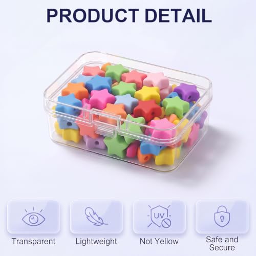 SATINIOR 8 Pcs Small Clear Plastic Container Box, 2.5×1.7×0.8in - size: 2.5×1.7×0.8in