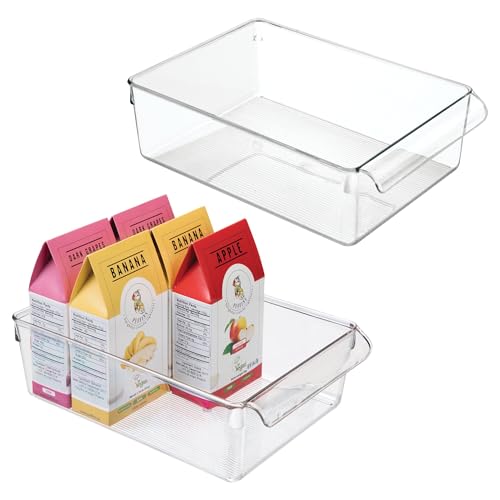 iDesign Fridge Storage Bin with Handle, Set of 2, Clear - style: Pack of 2