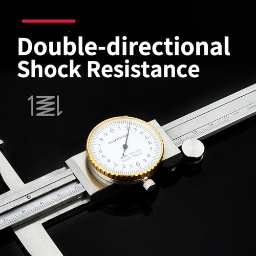 Double Blade Inner GrooveDial Caliper9-150mm,StainlessSteelTool,Dual-tip Calipers Precision Measuring Tools,DRINYOUNG (9-150mm (Double Hook dial Caliper) - size: 0.35-6" (Double Hook Dial Caliper)