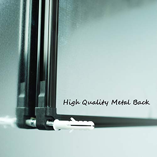 Lockways 36" x 24" Magnetic Dry Erase Calendar Whiteboard, 4 Month Framed White Board Planner, Wall Mounted Message Presentation Memo Calendar Board - color: Silver, size: 36 x 24-4M