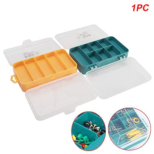 1pc Double-Side Hardware Box Storage,Excellent for Screws Nuts and Bolts,Multi Compartment Tool Box Storage Organiser Tray(COLOR:Green) - color: Green