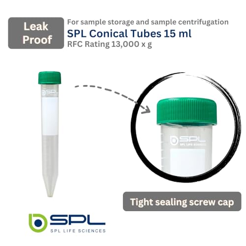 SPL 15 ml Conical Centrifuge Tubes Sterilized with PP Racks,DNase/RNase - Free (20 Rack) - size: 20 Rack
