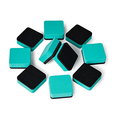 Favourde 48 Pack Magnetic Whiteboard Dry Erase Erasers for Classroom School - color: Green