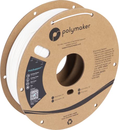 Polymaker PolySupport Breakaway Filament for PLA 1.75mm, Pearl White, 0.75kg - style: 750g Break Away Support Material for 1.75mm PLA