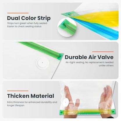 3D Printer Filament Storage Bundle – 20 Vacuum Storage Bags Moisture-Proof & Dustproof + Wall Mount Filament Rack (2 Pack) Heavy Duty Organizer Holds 18+ Spools for 3D Printer Accessories