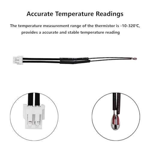 2 Pack Ceramic Heater Thermistor for Elegoo Centauri Carbon, 24V 60W Heater Cartridge High Temperature Thermistor Hot End Replacemnt Kits for Centauri Carbon/Centauri 3D Printer - style: 2PCS Ceramic Heater Thermistor