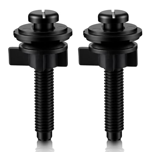 Jetec 2 Pack Toilet Seat Screws Kit, Plastic Bolts Nuts & Washers - color: Black