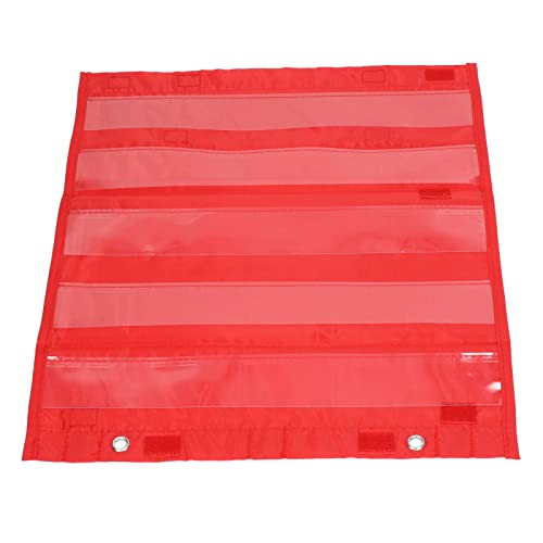 Pocket Chart,Mini Double Sided Pocket Charts for Teachers - color: Red
