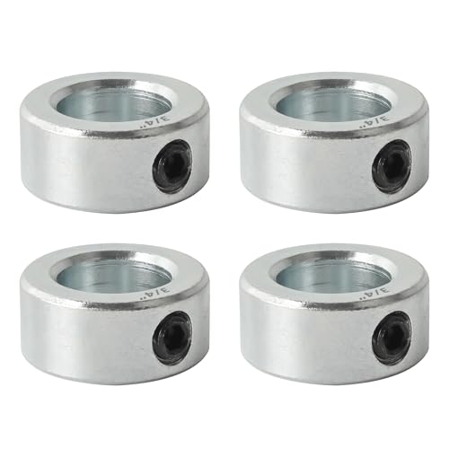 TonGass Screw Style Zinc Plated Carbon Steel 3/4" Bore Shaft Collar Set - size: 3/4"