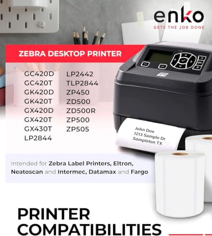 enKo 4 x 2 in 12 Rolls | 9000 Direct Thermal Address and Shipping Labels - size: 12 Rolls - 9,000 Labels