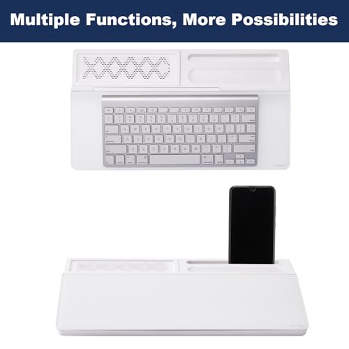 Small Glass Desktop Whiteboard Dry-Erase-Board - Computer Keyboard Stand White Board Surface Pad with Aromatherapy, Desk Organizers with Accessories for Office, Home, School Supplies - color: Aroma - White