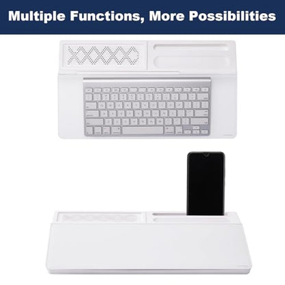 Small Glass Desktop Whiteboard Dry-Erase-Board - Computer Keyboard Stand White Board Surface Pad with Aromatherapy, Desk Organizers with Accessories for Office, Home, School Supplies - color: Aroma - White