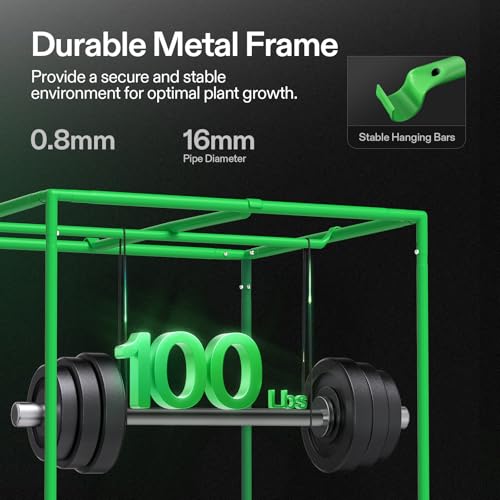 VIVOSUN S336 3x3 Grow Tent 36"x36"x72" Highest Reflective Mylar Tent - size: 36"x36"x72"