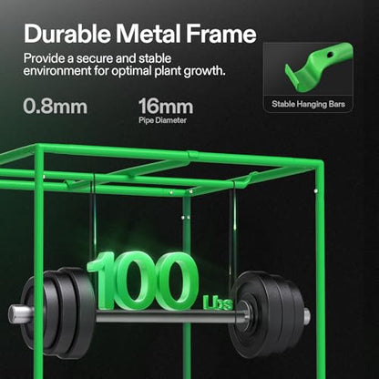 VIVOSUN S336 3x3 Grow Tent 36"x36"x72" Highest Reflective Mylar Tent - size: 36"x36"x72"