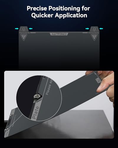 Creality Official K1C Build Plate, 235x235mm Smooth Surface PEI Sheet Magnetic Flexible Spring Steel Bed Plate for 3D Printer K1 SE/K1/Ender 3/3 V2/3 V3/3 V3 KE/3 V3 SE (Without Magnetic Base) - color: Smooth Black, size: K1C/K1SE