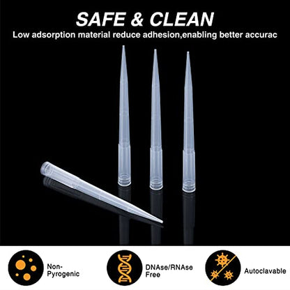 FOUR E'S SCIENTIFIC 1mL Pipette Tips, 500 Pcs Universal Micropipette Tips - size: 1ml