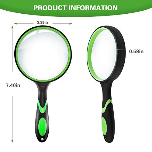 Celosia Handheld Magnifying Glass for Seniors & Kids 75mm, 10X