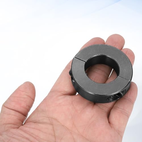 uxcell 4pcs Double Split Shaft Collars 30mm Bore, Two-Piece Clamping Collar 54mm OD 15mm Thickness Carbon Steel Lock Collar Clamp with Set Screws (Black Oxide) - size: 30mm x 54mm x 15mm