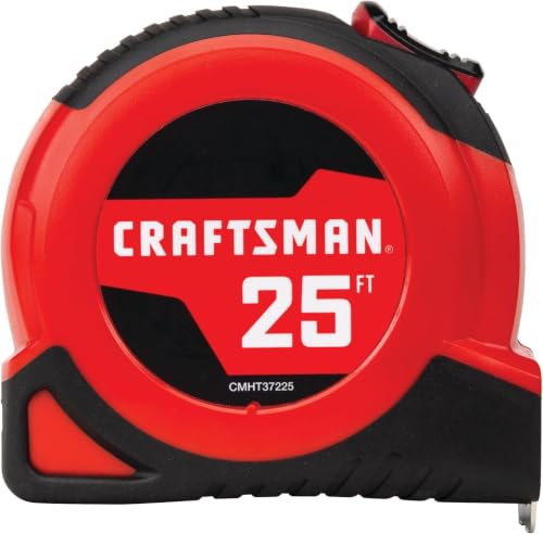 CRAFTSMAN 25-Ft Tape Measure with Fraction Markings, Retractable, Self-Locking Blade (CMHT37225), 7.6 m (Pack of 6) - size: 25-Foot (Pack of 6)