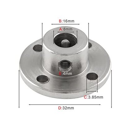 8mm Flange Shaft Coupling, 4 PCS - size: 8mm, style: 4PC