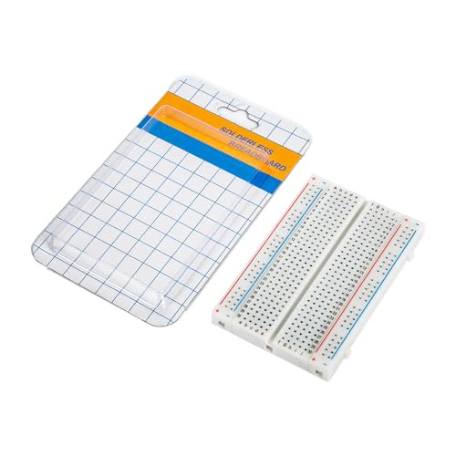 SHILLEHTEK 400 Point Breadboard for Arduino, Raspberry Pi, and Other Microcontrollers, DIY Breadboard for Jumper Wires and Connectors - Solderless Breadboard - size: 400