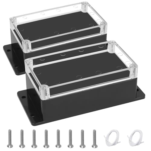Junction Box with Clear Cover IP65 Waterproof ABS Plastic Universal Project Box with Fixed Ear, Black 6.2"x 3.5"x 2.5"(158x90x64mm)(Pack of 2) - color: 2 packs, size: 6.2"x 3.5"x 2.5"