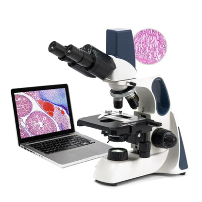 SWIFT SW300 Binocular Compound Microscope,Built-in 3.0MP Camera,40X-1600X - style: D) w/ Built-in 3MP Digital Camera