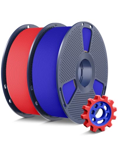 SUNLU High Speed PETG Filament 1.75mm, Blue+Red, 2kg Total, 2 Pack - color: 2kg Blue+red, size: 2KG