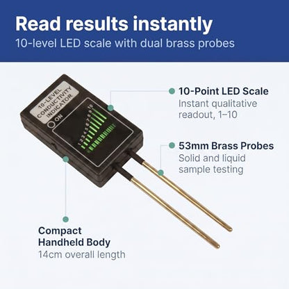 United Scientific™ Electric Conductivity Tester, Meter for Lab & Classroom