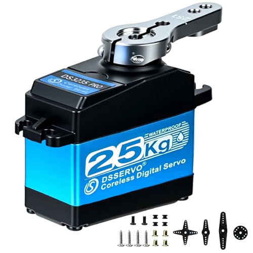 ANNIMOS 25kg RC Servo DS3225 PRO Metal Gear Waterproof High Torque Fast Digital Steering Motor 270 Degree - size: 25KG PRO