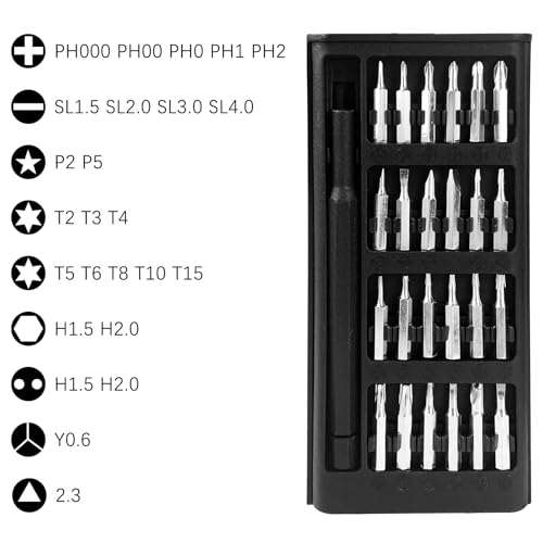24-in-1 Precision Screwdriver Set – Small Magnetic Repair Tool Kit for Watches, Electronics, Phones, Game Consoles & Tablets