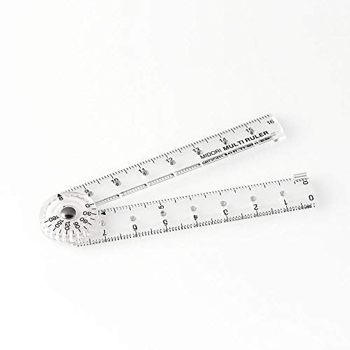 DESIGNPHIL 42263006 Midori Multi Ruler, 6.3 inches (16 cm), Transparent - color: transparent
