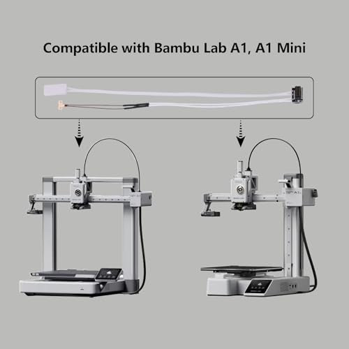 2 Pack Heater and Thermistor for A1 Mini, 3D Printer Accessories 24V Ceramic Heater 300℃ High Temperature Thermistor for Bambu Lab A1/A1 Mini - style: A1/A1 Mini