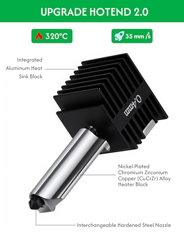 Hotend Kit for Bambu Lab A1/A1 Mini 3D Printer, Hardened 0.4mm Nozzles and 0.2/0.6/0.8/0.4mm Nozzle with Silicone Sock Tool Accessories Kits - color: A1_Mini
