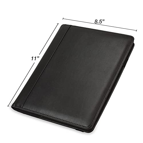 Samsill Professional Junior Padfolio, Faux Leather Portfolio with 10.1 Inch Tablet Sleeve and 7 x 10 Inch Refillable Notebook, Black - size: Junior - 7 x 10 inches, style: Padfolio
