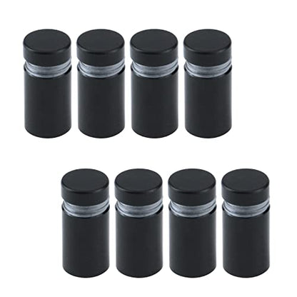 Antrader 8Pcs 1/2"×3/4" Glass Standoff,Aluminum Sign Standoff Screws,Black - color: Matte Black, size: 1/2" x 3/4" (13 x 19mm)-8Pcs