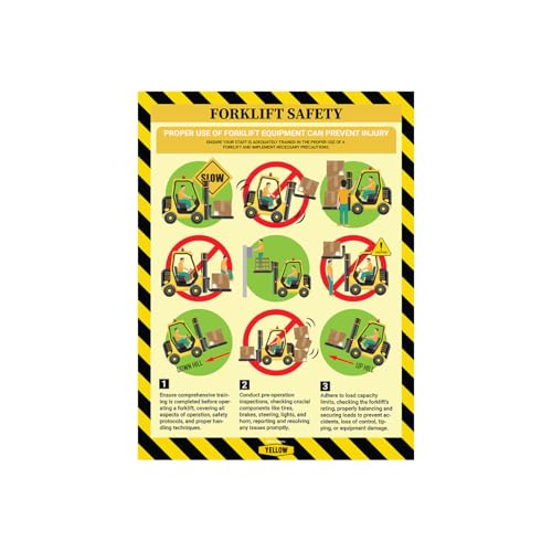 Workplace Safety Poster - Non-Lamintated, 12 x 16" (Forklift) - color: Forklift
