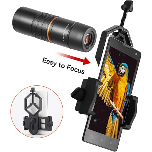 Eyeskey Universal Phone Adapter Mount – Ultra-Lightweight Clip for Binoculars, Telescopes & Microscopes | HD Video & Photo Capture for Hiking, Birding, Stargazing | Fits 99% Smartphones (Tripod-Ready)