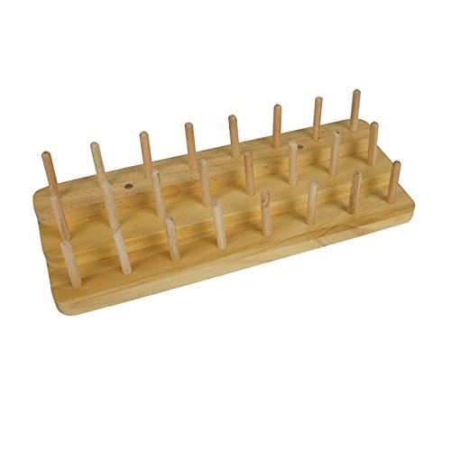 Riverruns Fly Tying Thread Spool Stand Nature Wood Spool Station Hand Made Travelling - color: Combo B