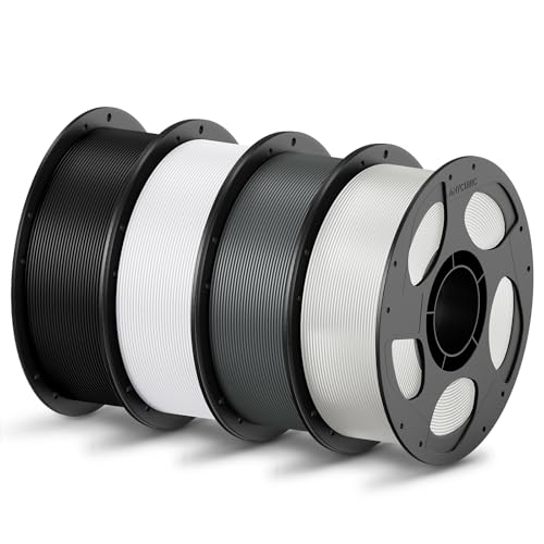 ANYCUBIC 3D Printer Filament Multicolor PLA Bundle 4KG - color: 4*1kg Pla (Black & White & Texture Grey & Clear)