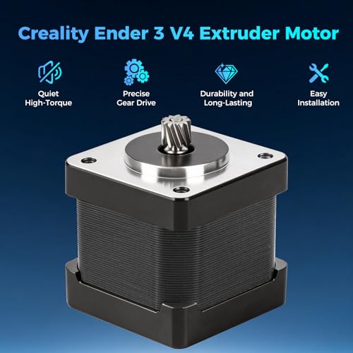 Creality Official Ender 3 V4 Extruder Motor, 35-33 E-Axis High-Torque Extruder Stepper Motor with 12-Teeth Gear Extrusion for Ender 3 V4 3D Printer - style: Extruder Motor