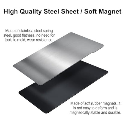 2 PCS Flex Build Plate, Spring Steel Flexible Plate Flex Bed and Magnetic Base Platform for ELEGOO Saturn 4 /Saturn 4 Ultra/Saturn 3/Saturn 3 Ultra/Saturn 2 8K/Saturn 8K 3D Printer, 224x129mm - size: Saturn 4/3/2 (224x129mm)