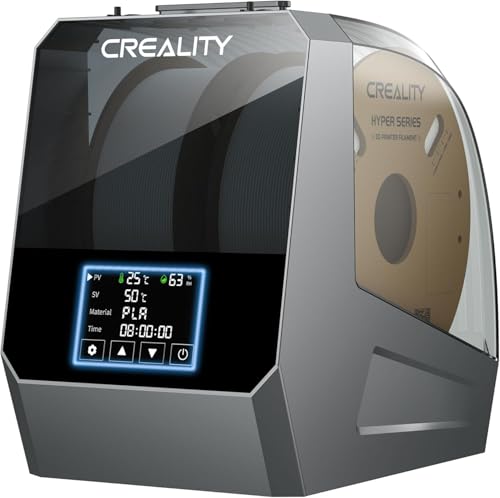 2026 New Official CREALITY Space Pi Filament Dryer Plus, 2 Spools Double 360° 160W PTC Fast Heating 3D Printer Filament Dryer Box, 4''LCD Touch Screen, One-Key Set Filament Drying for PLA PETG ABS TPU - color: A Creality Space Pi Filament Dryer Plus Black