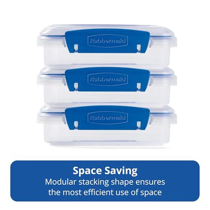 Rubbermaid Pack & Go 450 mL Sandwich Container, 3-Pack, Meal Prep Containers with Secure Seal Lids - size: 450mL (3-Pack)
