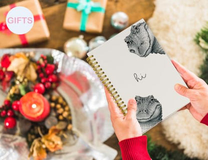 Funny Crocodile Notebook Journal, Crocodile Gifts - color: Crocodile, style: White