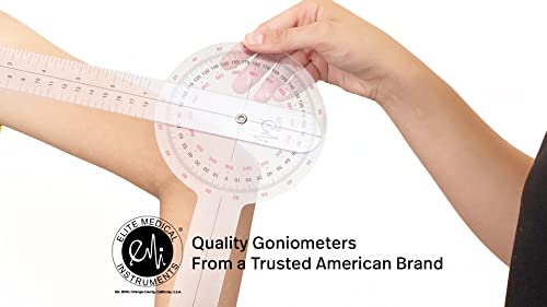 Elite Medical Instruments USA 12" & 8" Goniometer Set - 2 Piece Kit for Physical Therapy, Joint Measurement, and Rehabilitation Model EGM-427