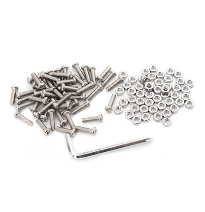 cSeao 50-Pack M3 x 10mm Pan Head Phillips Drive Machine Screws Hex Nuts Set, Stainless Steel 304 - size: M3 x 10mm 50-Pack