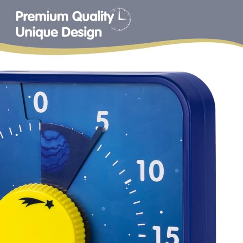 TWENTY5 SEVEN 7.5-Inch Visual Timer, Battery-Free 60-Minute Countdown Clock - color: Galaxy